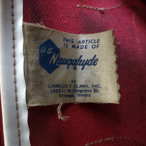 Vintage Clark "Naugahyde" Red Black Bowling Ball Bag Mid Century Chicago Retro - Picture 11 of 13